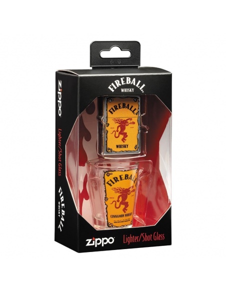 Ajándék szett Zippo öngyújtó + Fireball kupica 49081