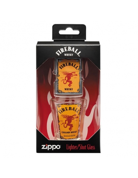 Ajándék szett Zippo öngyújtó + Fireball kupica 49081