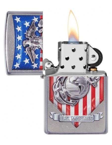 Zippo 49317 US Marine Corps Crest American Flag öngyújtó