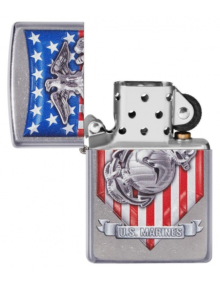 Zippo 49317 US Marine Corps Crest American Flag öngyújtó