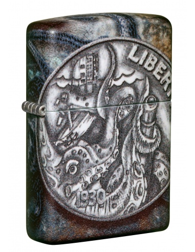 Zippo 49434 Pirate Coin Kraken 1930 Liberty öngyújtó