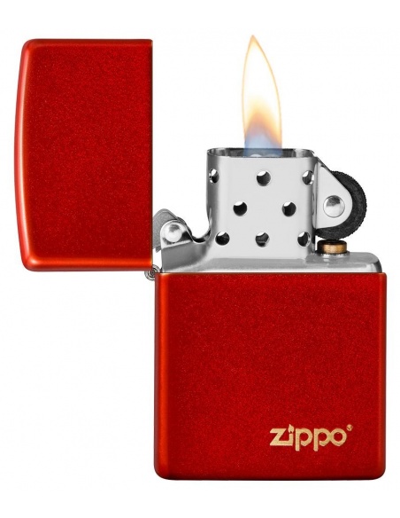Zippo 49475ZL Metallic Red Zippo Logo öngyújtó