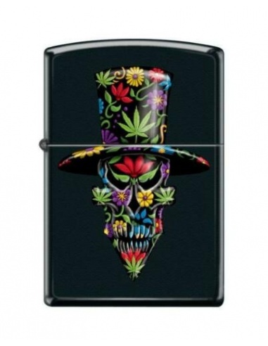 Zippo 4362 Skull With Weed Leaf öngyújtó