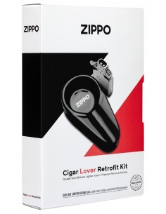 Set cadou Cigar Lover Retrofit Kit - scrumieră trabuc și inserție cu două flăcări Zippo 40606 öngyújtó