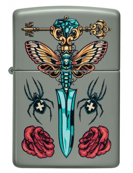 Zippo 49860 Gothic Dagger with Spider and Butterfly öngyújtó