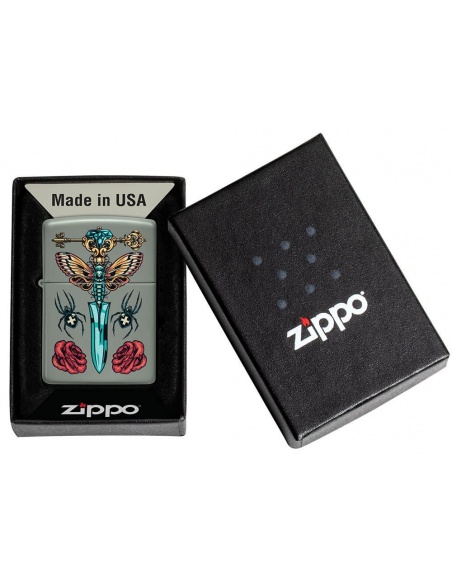 Zippo 49860 Gothic Dagger with Spider and Butterfly öngyújtó