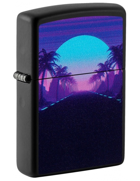 Zippo 49809 Black Light Sunset and Palm Trees öngyújtó