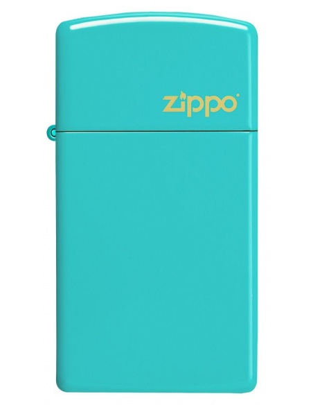 Zippo 49529ZL Slim Flat Turquoise with Zippo Logo öngyújtó