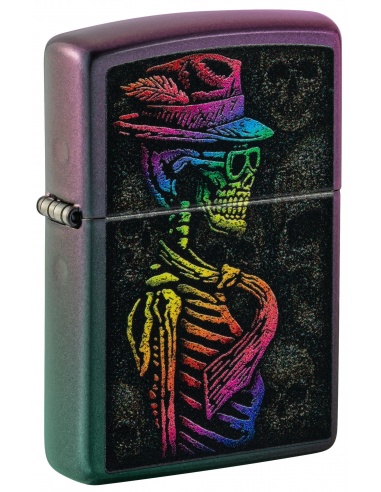 Zippo 48192 Rainbow Skeleton with Hat and Tie öngyújtó