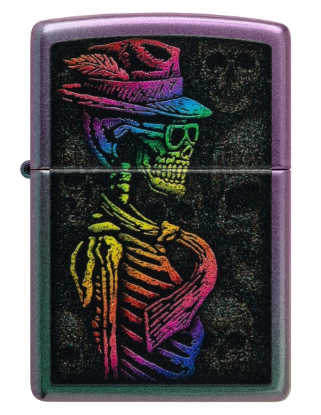 Zippo 48192 Rainbow Skeleton with Hat and Tie öngyújtó