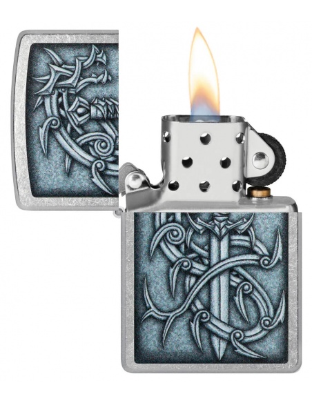 Zippo 48365 Metal Dragon and Blade öngyújtó