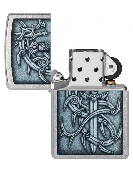 Zippo 48365 Metal Dragon and Blade öngyújtó