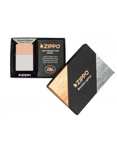 Zippo 48695 Bimetal Copper Lid and Sterling Silver Bottom öngyújtó