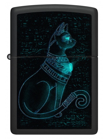 Zippo 48582 Mystical Egyptian Cat Black Light öngyújtó