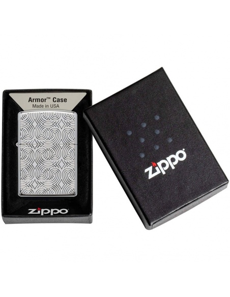 Zippo 48066 Geometric Design Deep Carved Armor öngyújtó