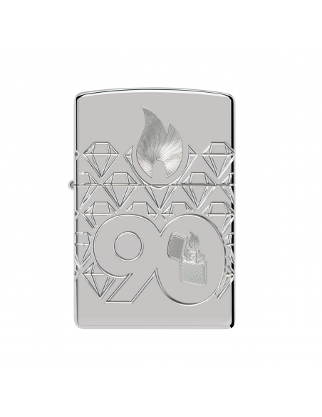 Zippo 48461 90th Anniversary Armor Sterling Silver Collectible öngyújtó