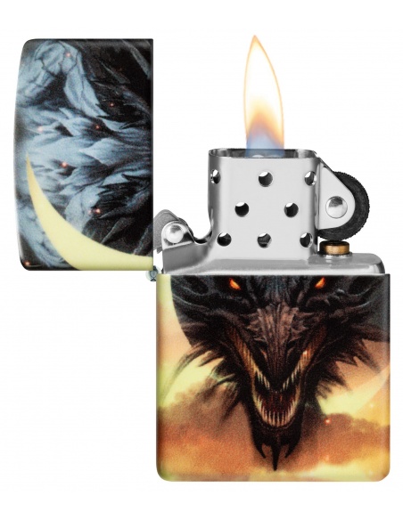 Zippo 48934 Fierce Dragon and Moon - Glow-in-the-Dark öngyújtó