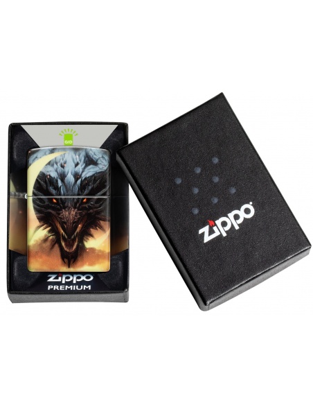 Zippo 48934 Fierce Dragon and Moon - Glow-in-the-Dark öngyújtó