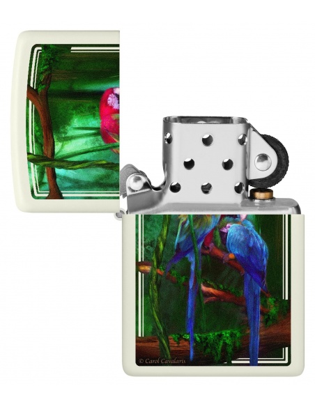 Zippo 48972 Carol Cavalaris Ara Parrots - Glow-in-the-Dark öngyújtó